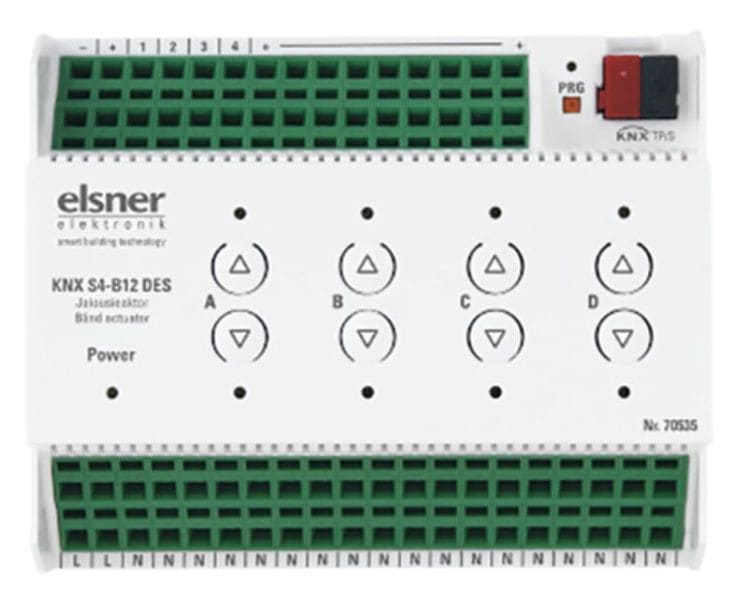 ELSNER - KNX Aktor für 4 Antriebe mit 3 Endschaltern S4-B12 DES