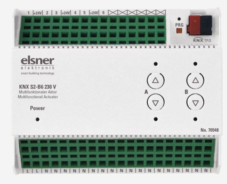 ELSNER - KNX Aktor 2 Multifunktions-Ausg., 6 Eingänge
