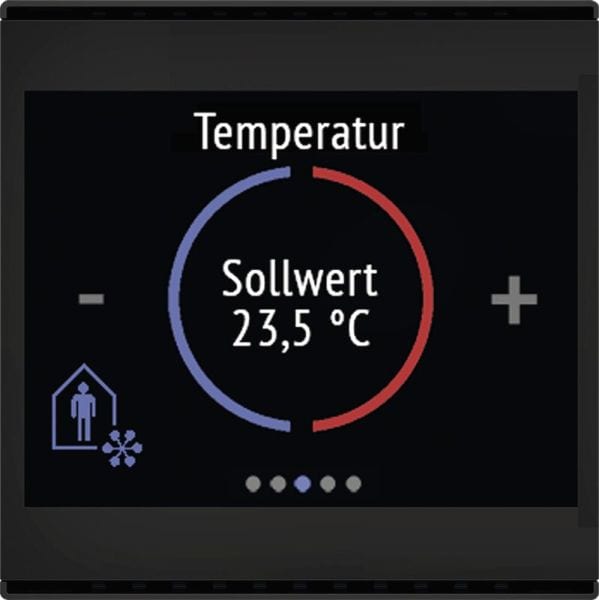 ELSNER - KNX 55x55mm Cala v3 mit Temp.fühler schwarz
