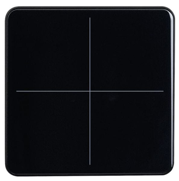 ELSNER - KNX eTR Multitouch Tastsensor 4fach mit Temperatursensor tiefschwarz