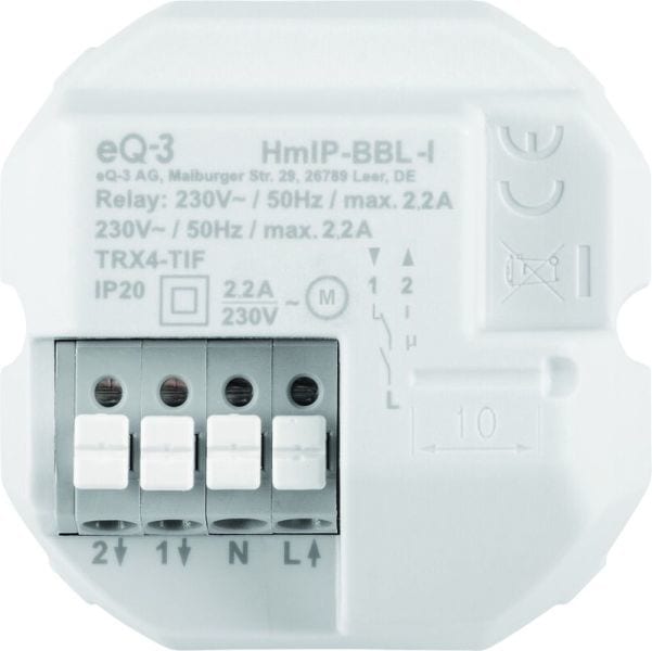 EQ3 - HOMEMATIC IP Jalousieaktor für Markenschalter, HmIP-BBL-I