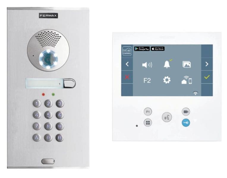 FERMAX - DUOX plus VEOXL WLAN 1TN VideoSet CITYLINE Türstation CODE UP,silber/chrom