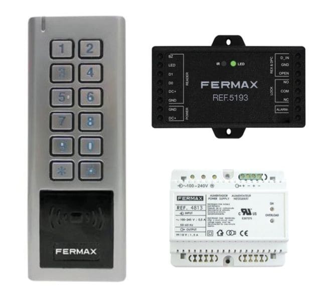 FERMAX - Codetastatur-Set, AP, Edelstahl SYSTEM Mifare, Wifi Controller