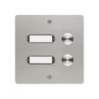 GROTHE - Etagenplatte Edelstahl  V2A 2 We LED Namensschild, Unterputz