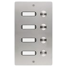 GROTHE - Etagenplatte Edelstahl  V2A 4 We LED Namensschild, Unterputz