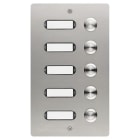 GROTHE - Etagenplatte Edelstahl  V2A 5 We LED Namensschild, Unterputz