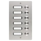 GROTHE - Etagenplatte Edelstahl  V2A 6 We LED Namensschild, Unterputz