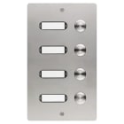 GROTHE - Etagenplatte Edelstahl V2A 4 We LED Namensschild, Aufputz