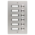 GROTHE - Etagenplatte Edelstahl  V2A 6 We LED Namensschild, Aufputz