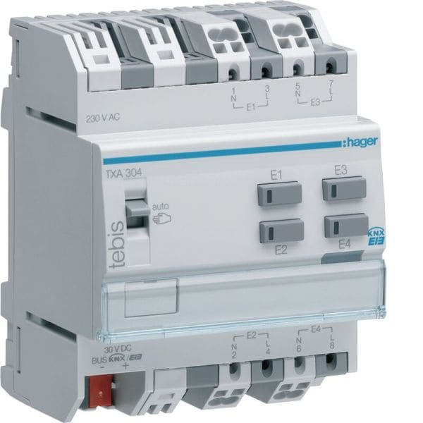 HAGER - KNX Binäreingang 4fach 230 V REG