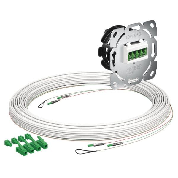 KAISER - Teiln.Anschl. Gf-TA E3S Connect 2xF, LC/APC DX, L=15m, Gf-GV, UP