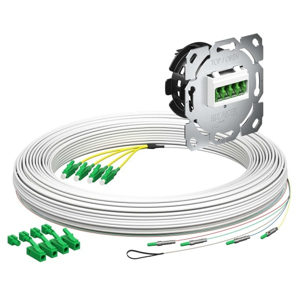 KAISER - Teiln.Anschl. Gf-TA E3S Connect 4xF, LC/APC QD, L=45m, HÜP, UP