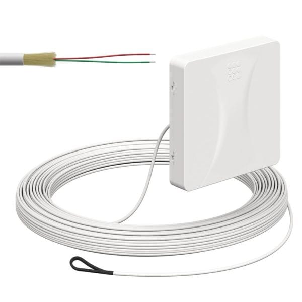 KAISER - Teilnehmeranschluss Gf-TA AP, 2xF, LC/APC DX, L=20m, Zul. innen