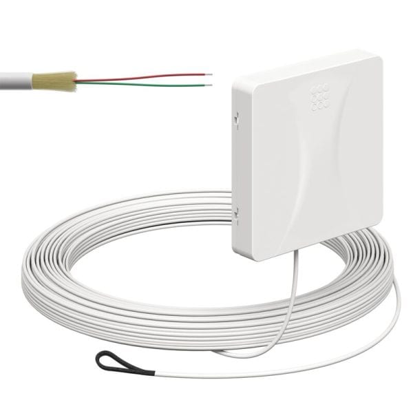 KAISER - Teilnehmeranschluss Gf-TA AP, 2xF, LC/APC DX, L=20m, Zul. unten