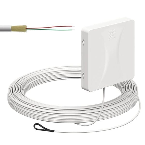KAISER - Teilnehmeranschluss Gf-TA AP, 2xF, LC/APC DX, L=25m, Zul. unten