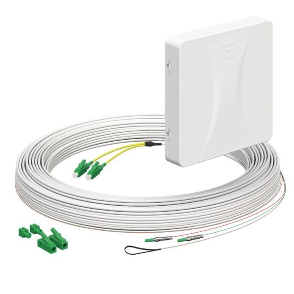 KAISER - Teiln.Anschl. Gf-TA E3S Connect 2xF, LC/APC DX, L=25m, HÜP, AP