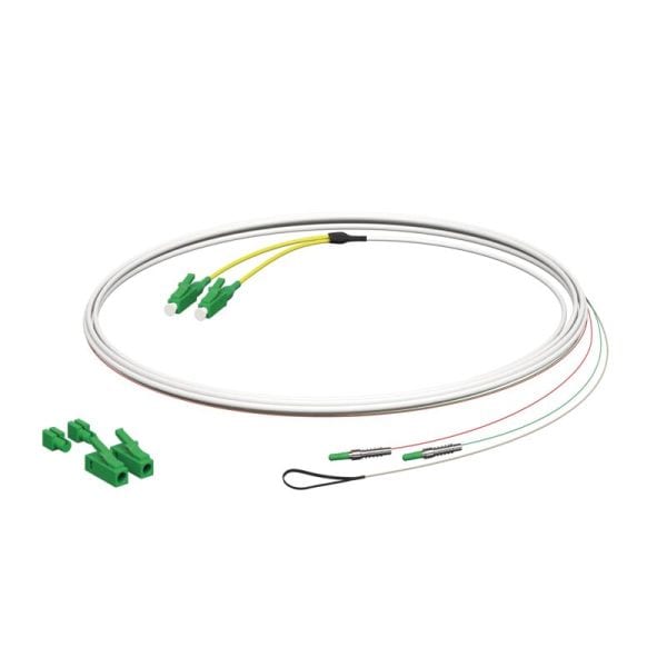 KAISER - Glasf.Patchk. E3S Connect LC/APC- E3S, 2xF, L=3m, HÜP zum Gf-GV