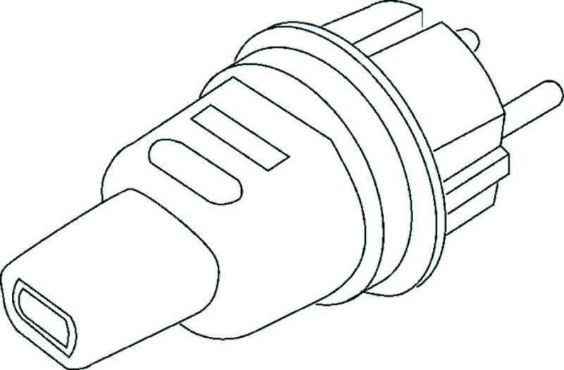 HKL - Stecker IP44 ohne Schutzkontak Illu-Flachleitung H05RNFH2-F2x1,5