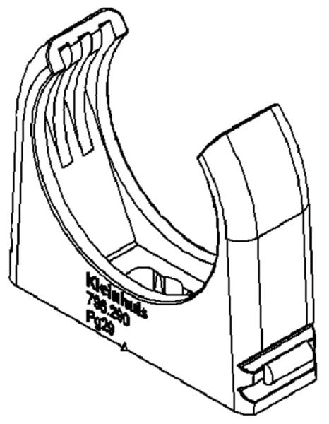 HKL - RO-Clip-Schelle M40 hellgrau