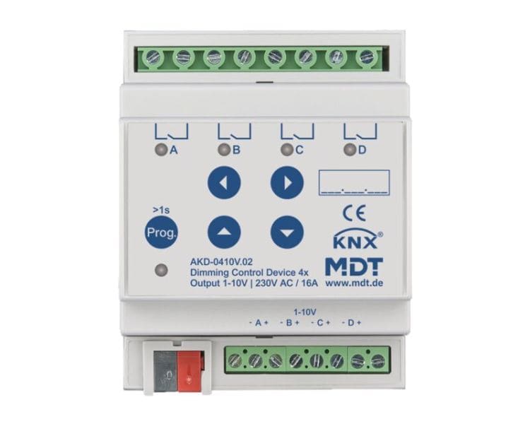 MDT - MDT KNX Steuereinheit 1-10V 4fach REG