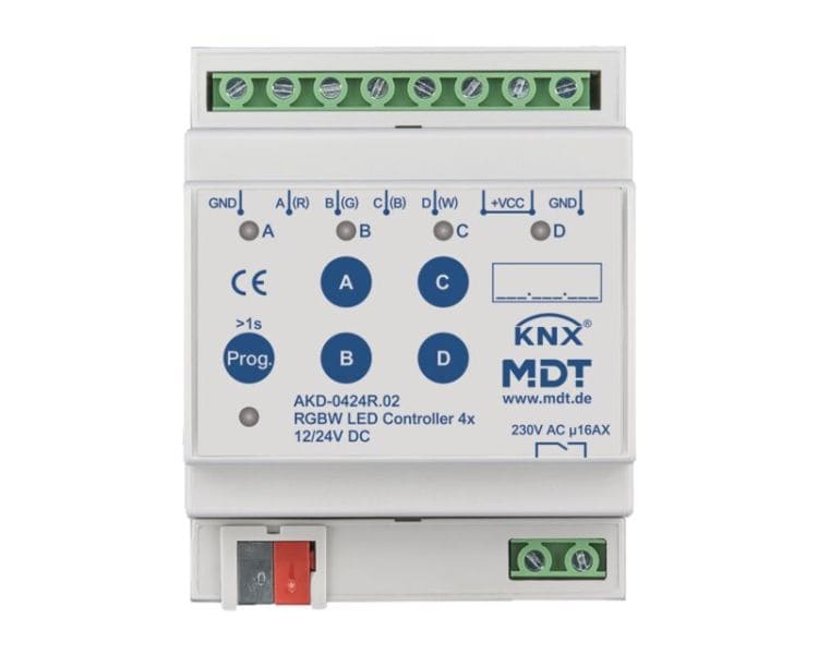 MDT - MDT KNX RGBW LED Controller 4-fach REG