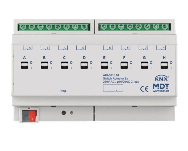 MDT - MDT KNX Schaltaktor 8-fach C-Last 16/20A REG