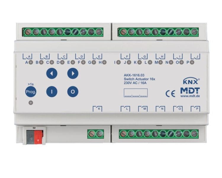 MDT - MDT KNX Schaltaktor 16-fach, 16A REG