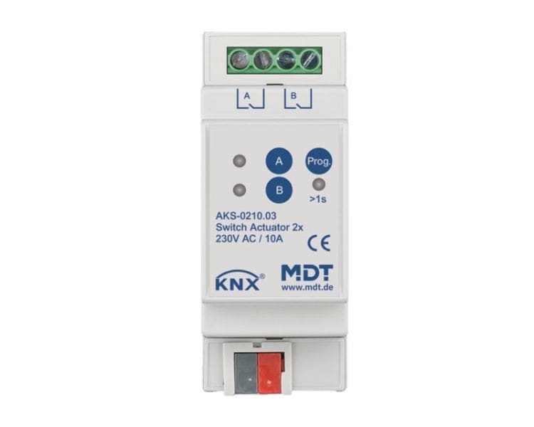 MDT - MDT KNX Schaltaktor C-Last 2-fach 10 A REG