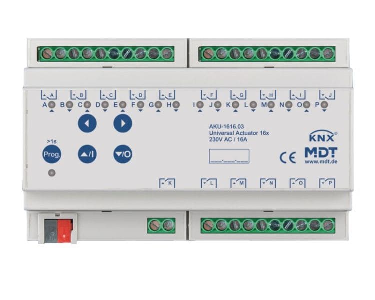 MDT - MDT KNX Schalt-/Jalousieaktor 16-/8-fach 16 A REG