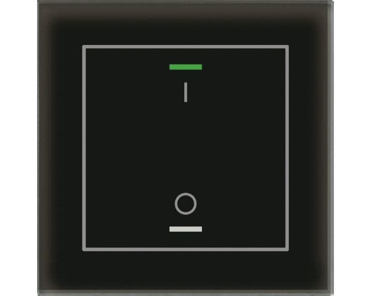 MDT - MDT KNX Glastaster II Light 1-fach RGBW, mit Temp., Glas schwarz, Schalten