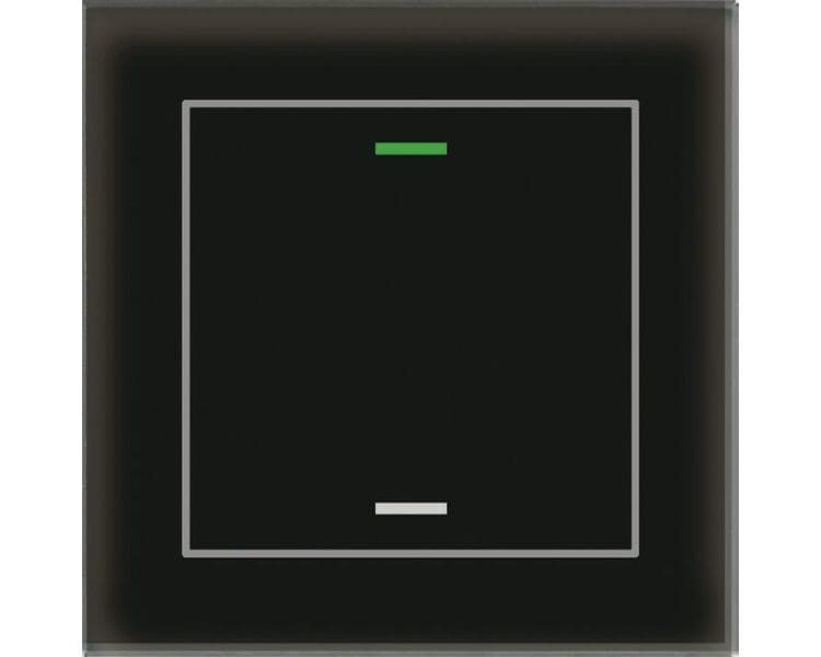 MDT - MDT KNX Glastaster II Light 1-fach RGBW, mit Temp., Glas schwarz, Neutral