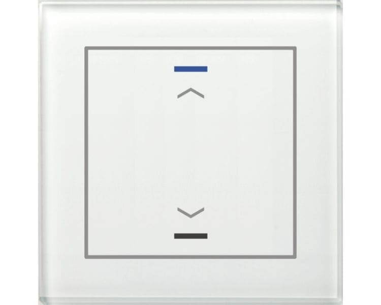MDT - MDT KNX Glastaster II Light 1-fach RGBW, Glas weiß, Jalousie