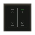 MDT - MDT KNX Glastaster II Light 2-fach RGBW, mit Temp., Glas schwarz, Jal./Sch.