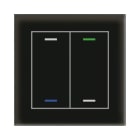 MDT - MDT KNX Glastaster II Light 2-fach RGBW, mit Temp., Glas schwarz, Neutral