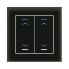 MDT - MDT KNX Glastaster II Light 2-fach RGBW, Glas schwarz, Jalousie