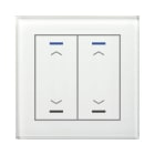 MDT - MDT KNX Glastaster II Light 2-fach RGBW, Glas weiß, Jalousie