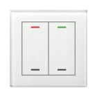 MDT - MDT KNX Glastaster II Light 2-fach RGBW, Glas weiß, Neutral