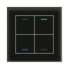 MDT - MDT KNX Glastaster II Light 4-fach schwarz Up