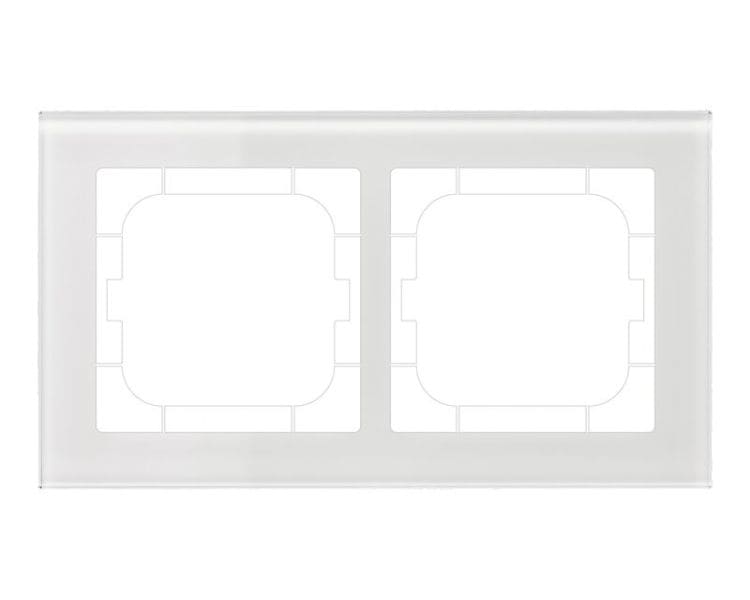 MDT - MDT Rahmen 2-fach 63 x 63 mm Glas weiß