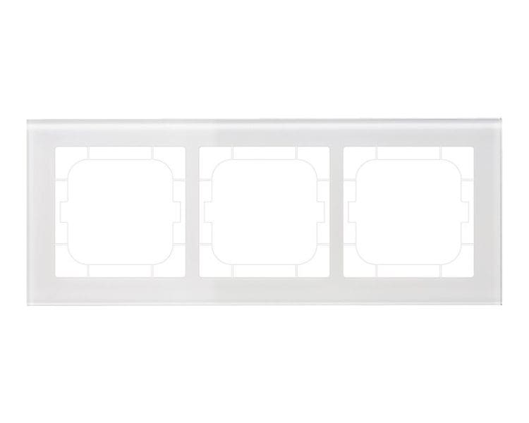 MDT - MDT Rahmen 3-fach 63 x 63 mm Glas weiß