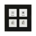 MDT - MDT KNX Glastaster 4-fach Plus mit Temperatursensor schwarz