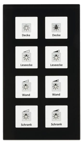 MDT - MDT KNX Glastaster 8-fach Plus schwarz