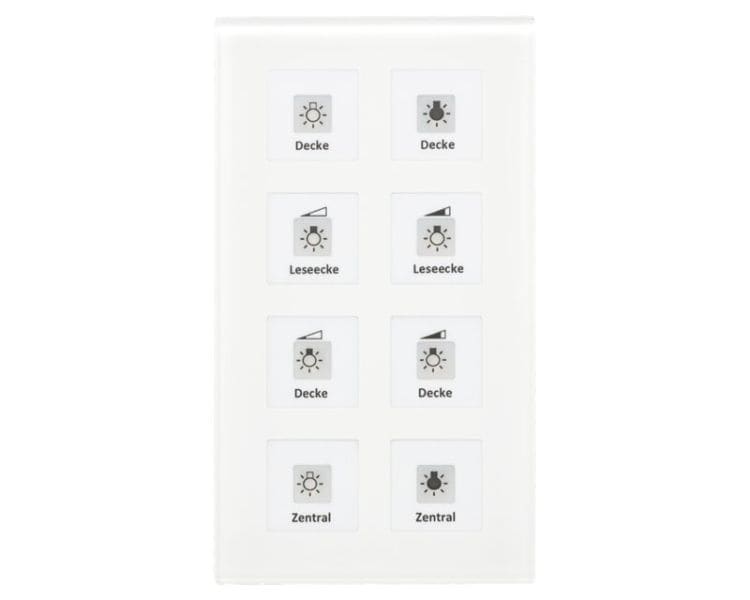 MDT - MDT KNX Glastaster 8-fach Plus weiß