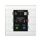 MDT - MDT KNX Glastaster mit Farbdisplay mit 6 Flächen und Temp.Sensor weiß