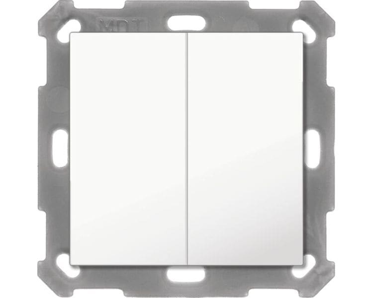 MDT - MDT KNX Taster Light 55 Basic 2-fach, reinweiß glänzend