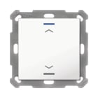 MDT - MDT KNX Taster Light 55x55mm 1fach, RGBW mit Temp., Reinweiß gl., Jalousie