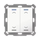 MDT - MDT KNX Taster Light 55x55mm 2fach, RGBW mit Temp., Reinweiß gl., Jalousie