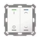 MDT - MDT KNX Taster Light 55 x 55 mm 2-fach RGBW, mit Temp., reinweiß gl., Sch./Jal.