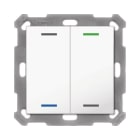 MDT - MDT KNX Taster Light 55 x 55 mm 2-fach RGBW, mit Temp., reinweiß gl., Neutral