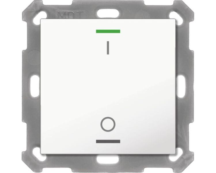 MDT - MDT KNX Taster Light 55 x 55 mm 1-fach RGBW, reinweiß glänzend, Schalten